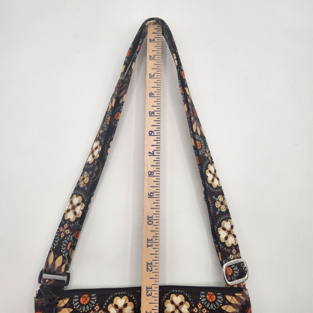 Vera Bradley Floral Canyon Pattern Crossbody Purse Bag Brown  6.5" x 9.5" x 1.5" - Picture 16 of 16